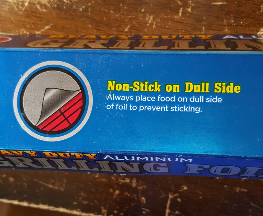 Thanks for the tip, Kingsford foil packaging. 