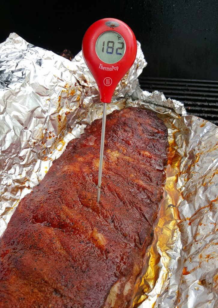 I like my ribs to be done between 180-190°F.