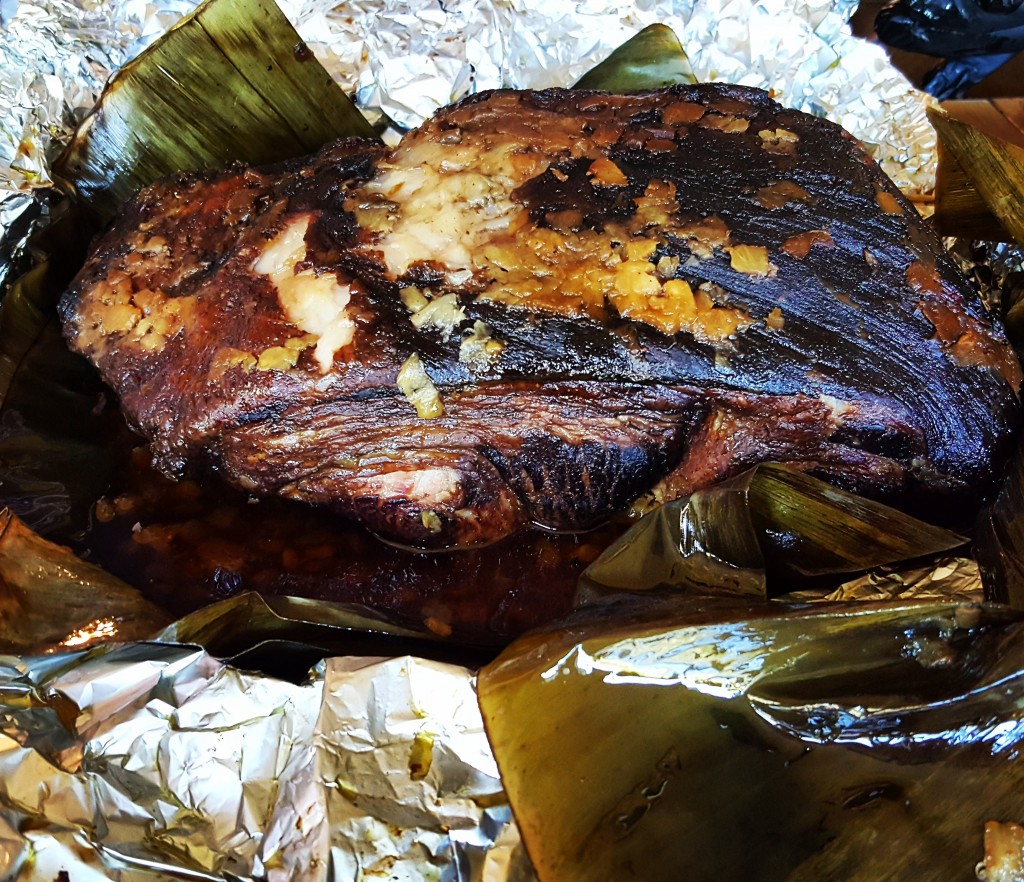 Kalua pork has sweet and savory flavors.