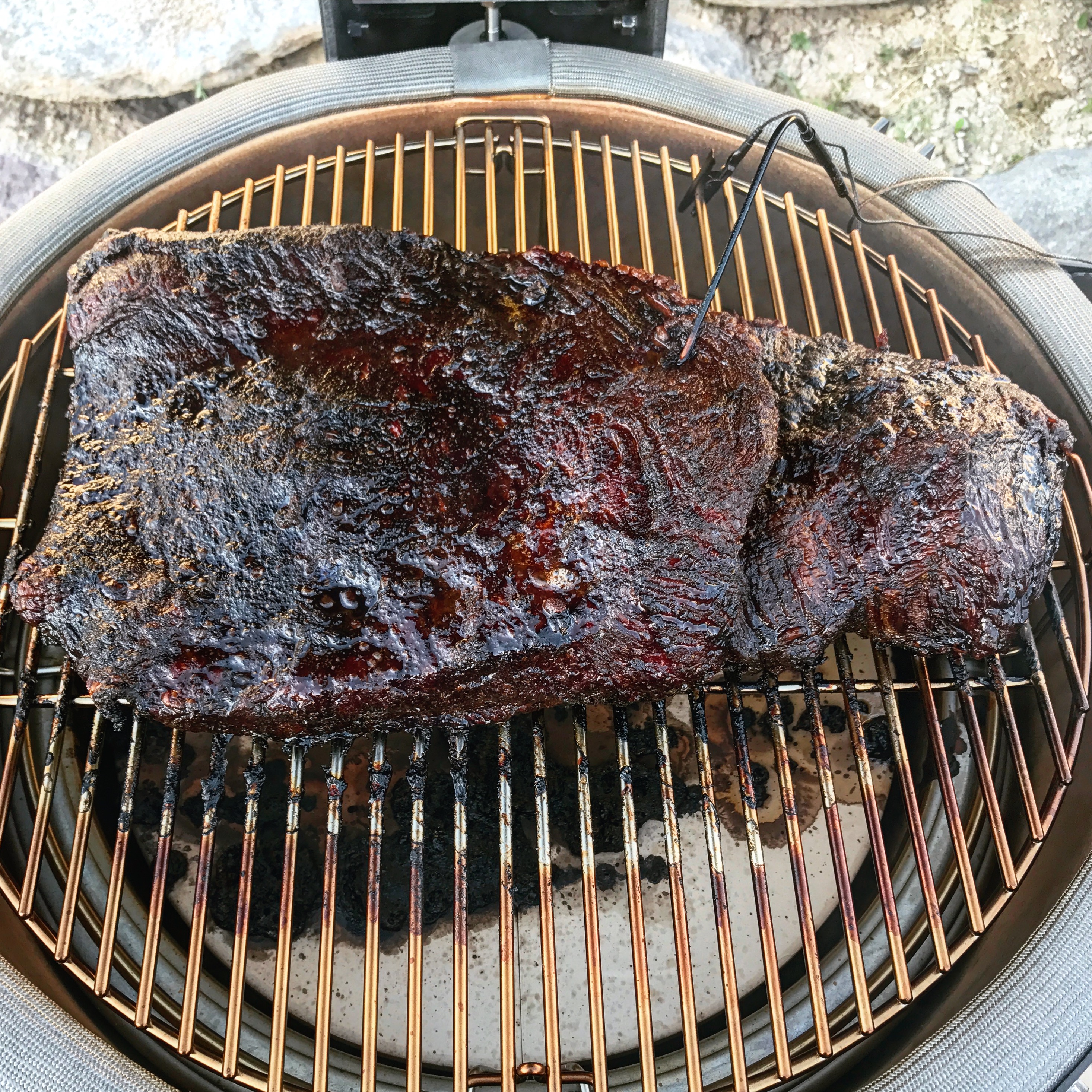 This is the brisket being discussed. The Flame Boss 300 let me sleep easily while this was smoking. 