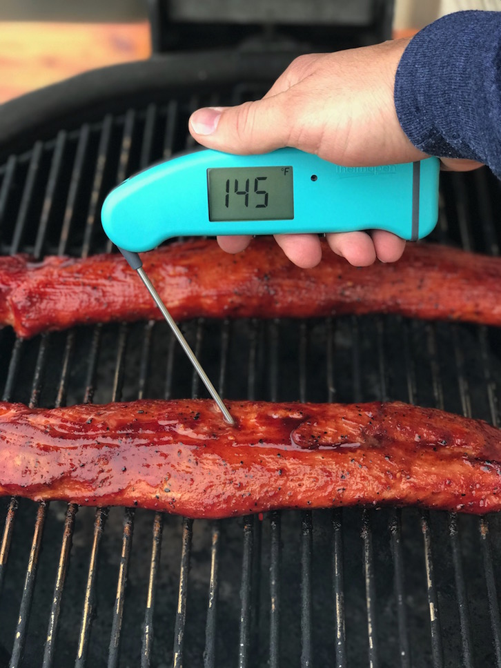 145 degrees is the ideal internal temp for smoked pork tenderloin.