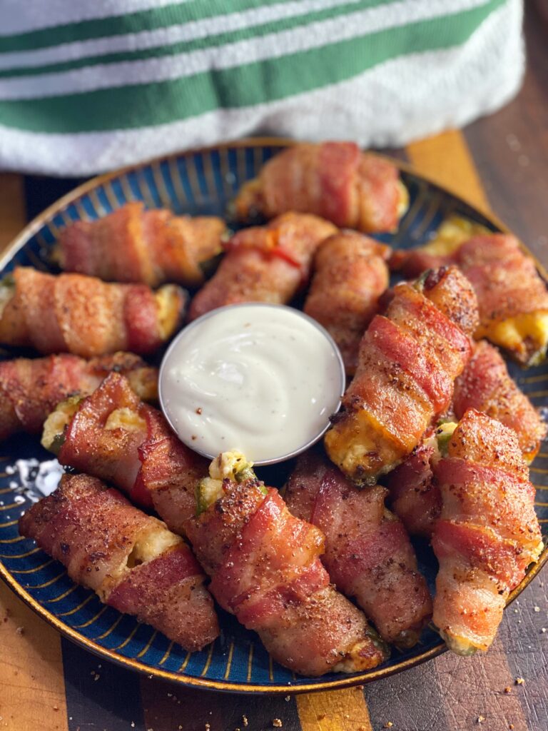 Bacon Wrapped Jalapeno Poppers with Chorizo