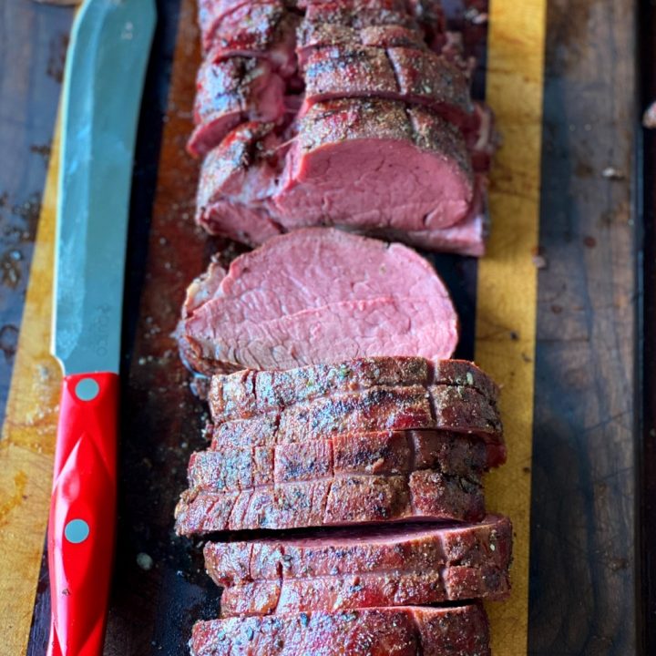 Smoked beef tenderloin cooked to perfection.